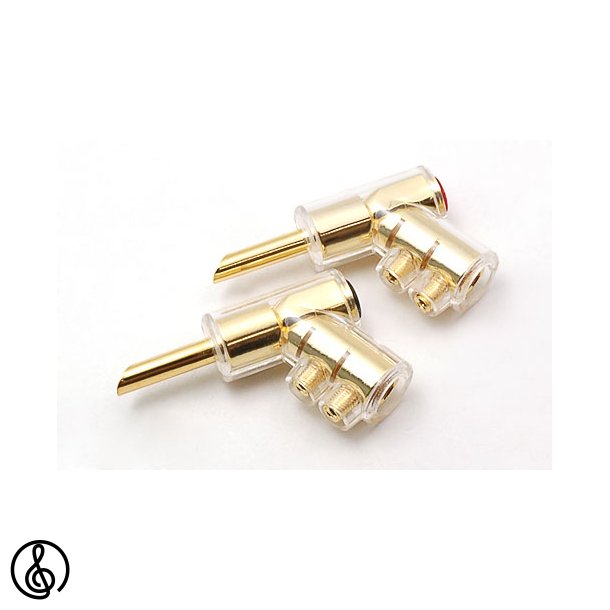 W&M Audio Vinkelbanan Stik BS-320 Guld